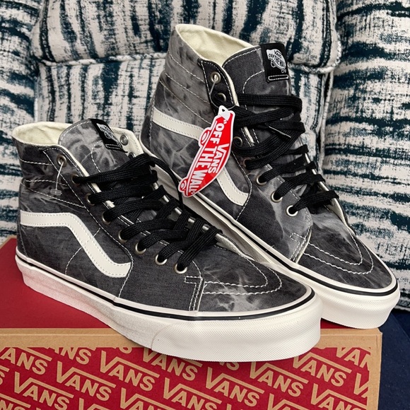 Vans Sk8-Hi Tapered Denim Destroy Black Marshmallow WMNS - Picture 6 of 16